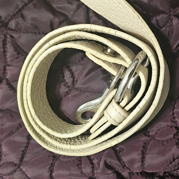 Dooney & Bourke Cream Leather Strap with Silver Hardware - Picture 4 of 5